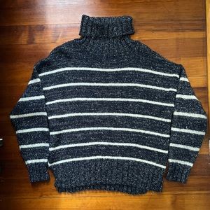 Striped turtleneck sweater